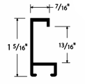 Tall, yet slim 7/16 " metal frame with a hooked profile. This moulding is flat snow white with a smooth texture. It reflects diluted light.

Nielsen n117-52 Profile